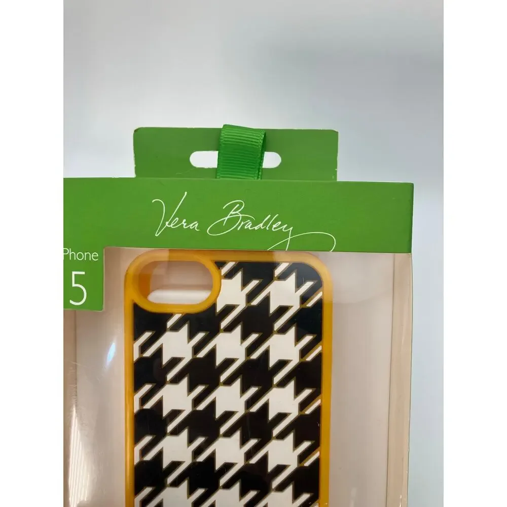 Vera Bradley iPhone 5 Soft Frame‎ Case Bittersweet Houndstooth White New in Box
